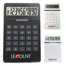 10 chiffres Calculatrice à double puissance avec couvercle en aluminium et écran réglable (LC277)